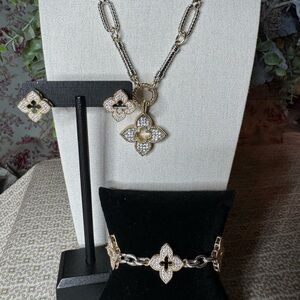 Elegant Gold and Silver Jewelry Set